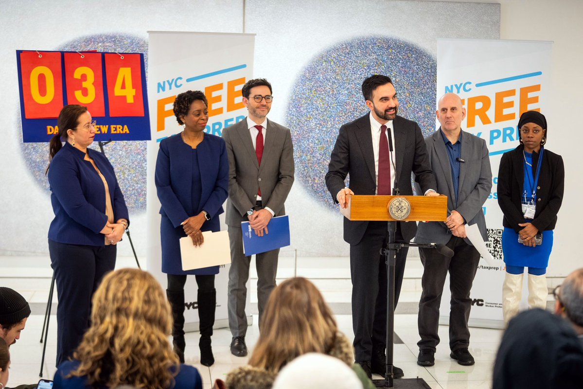 NYCMayor's tweet photo. It shouldn't be difficult to get the money you're owed. On day 34 of our administration, we launched NYC Free Tax Prep for the 2026 filing season.

So far, it’s saved New Yorkers $226.6 million.

Visit https://t.co/b86ereZ0oo to find a Free Tax Prep site near you, become a volunteer, or learn more about how NYC can save you time and money next tax season.