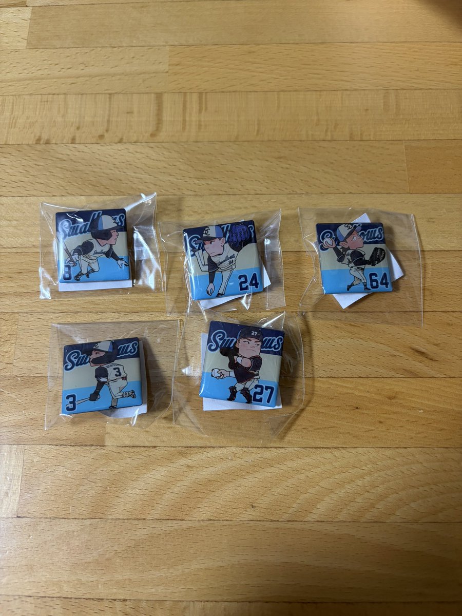 28_ag05's tweet photo. 2026Swallows Crew ピンバッジ
【譲】3.8.24.27.64
【求】2＞1.13.18.44
10/3.4現地です。
お気軽にお声掛けください！

#スワローズグッズ交換譲渡 
#スワローズグッズ交換希望 https://t.co/UVqvQ9cz8n