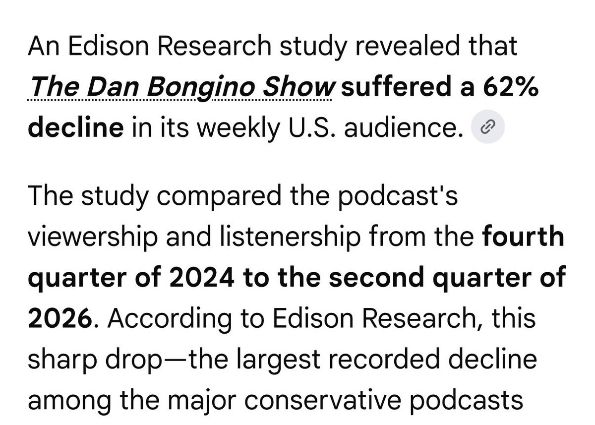 BrandonStraka's tweet photo. Dan Bongino called me a liar yesterday for (accurately) commenting on an article saying he’d lost 62% of his audience, saying the time period measured in the article was during his cameo appearance at the FBI. 

The problem? It wasn’t. 

The ratings comparison measured in the article was from Q4 of 2024 to Q2 of 2026- both periods when Dan was fully back on the air. 

He then went on to mock some of my post J6 fallout and lie again saying I “threw a hissy fit at a hair salon” (I was banned from a hair salon after they found out about J6- they told me on the phone [it’s recorded]- I wasn’t even in the building)

How did a person this thin-skinned, driven by pure ego and dishonesty become the second in charge at the FBI?

And what else is he capable of lying about? 
It’s really time for all of us to dig deeply into the Brian Cole case.