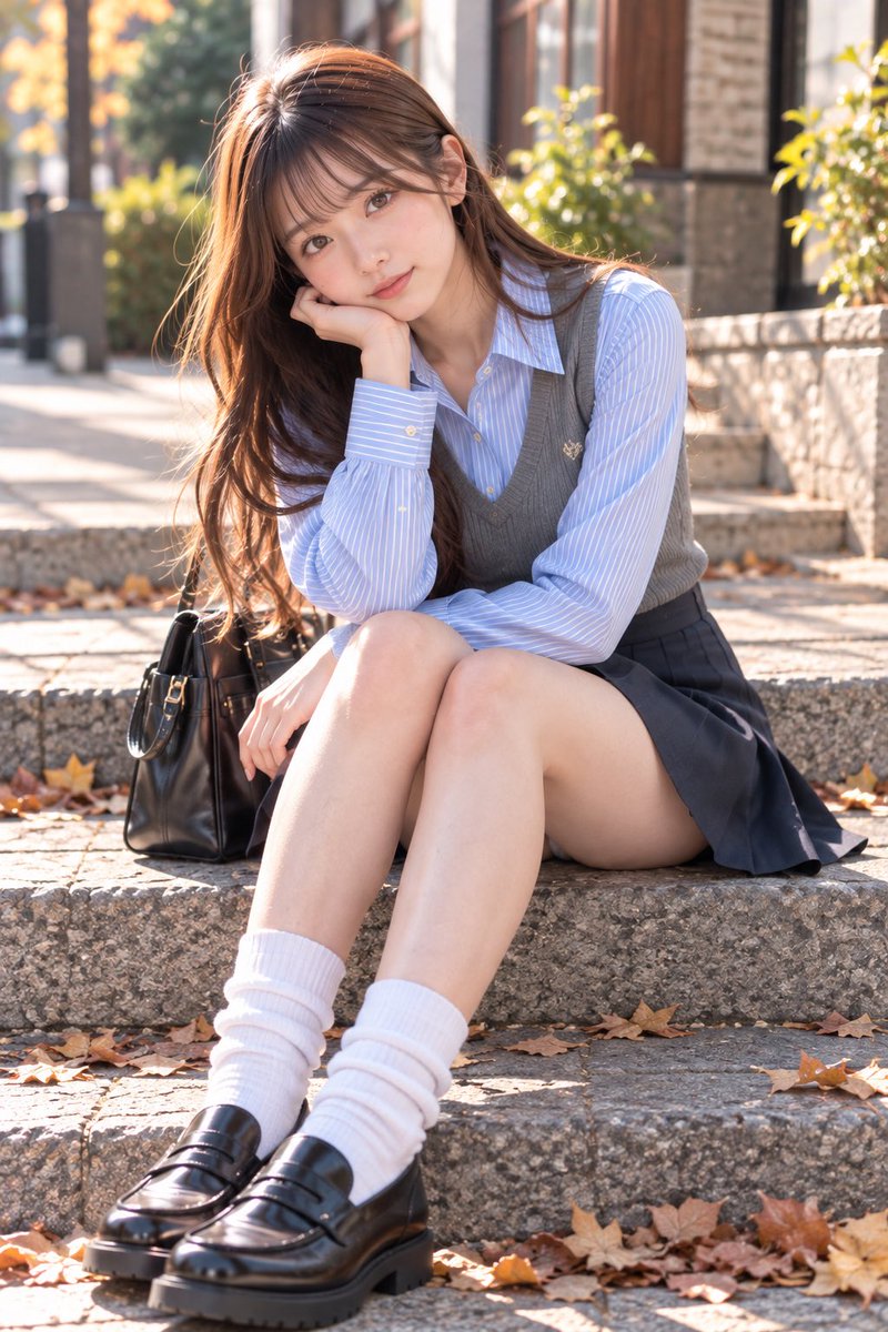 Ai_akamon's tweet photo. アイはストライプのシャツにグレーショートニットをレイヤード
Prompt はリプに👇 https://t.co/LLrL21bJsR