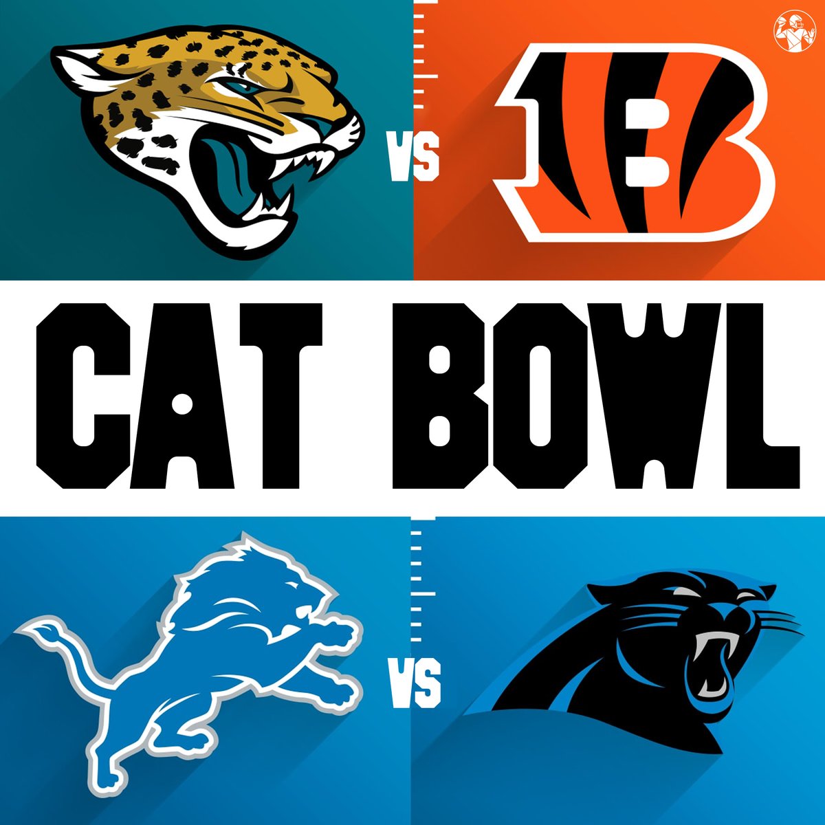 QBgami's tweet photo. Ladies and Gentlegami,

For the first time in NFL history: the Cat Bowl. https://t.co/pukeh3GDNK