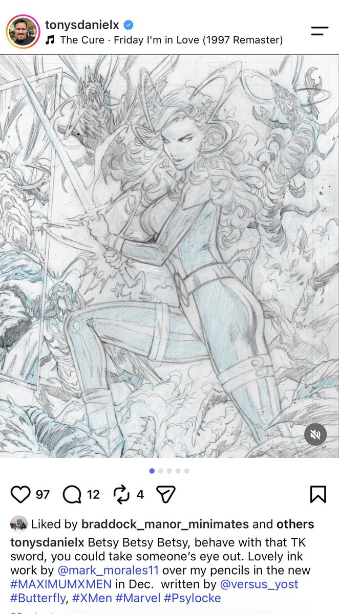 BraddockFamily's tweet photo. Tony Daniel on IG. 

Let’s go!! Maximum X-Men #1 launches on December 2nd! https://t.co/VgExRBwLsO