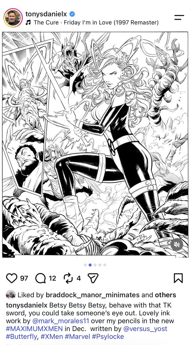 BraddockFamily's tweet photo. Tony Daniel on IG. 

Let’s go!! Maximum X-Men #1 launches on December 2nd! https://t.co/VgExRBwLsO