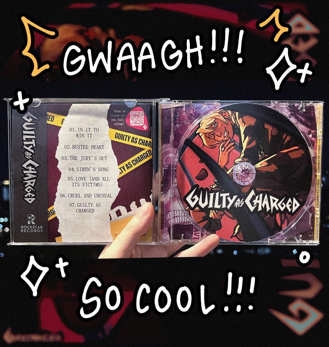 u3pxx's tweet photo. ACHTUNG, BABY!🎶💜💥
i had the wonderful honor of illustrating the cover for a fan-made gavinners album that you can listen to for free, link below!!! (it looks so cool as a cd too eheh) https://t.co/M72gdIXihc
