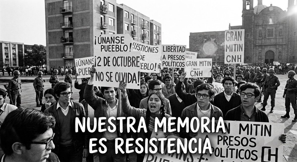 esoque_8's tweet photo. ¡2 DE OCTUBRE NO SE OLVIDA!

Un día como hoy no solo se recuerda lo que pasó, sino a quienes lucharon por un país diferente. Recordar no es quedarse en el pasado, es exigir justicia y mantener viva la voz de los que ya no están. 🕊️🇲🇽

 #2DeOctubre #NoSeOlvida https://t.co/g6lvapUir1