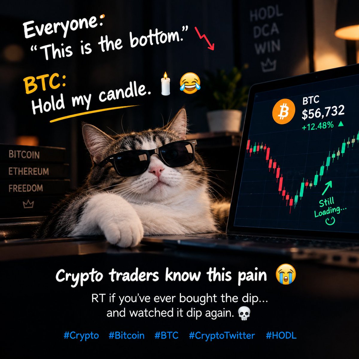 Azizul_100's tweet photo. Caption:

Bought the dip… then the dip bought me. 😂📉
Crypto life is not for the weak. 💀

#Crypto #Bitcoin #BTC #CryptoTwitter #HODL https://t.co/OPhgSo4GCC