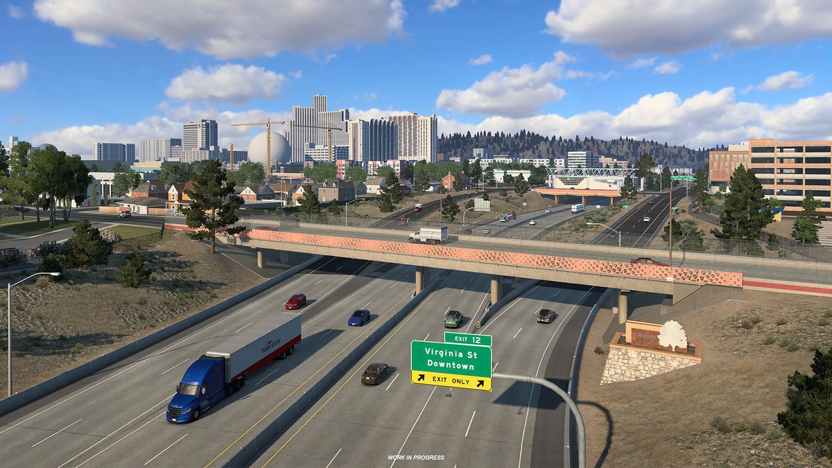 SCSsoftware's tweet photo. Here are all the blogs we released this week! 📝

🚘Road Trip: Ford DLC Release
🏙 Nevada Rework Project: Biggest Cities
🎀 Pinktober 2026
➕ One more coming today

Read them all at https://t.co/MEK9uRGasf! https://t.co/Wt5BAq0tPC