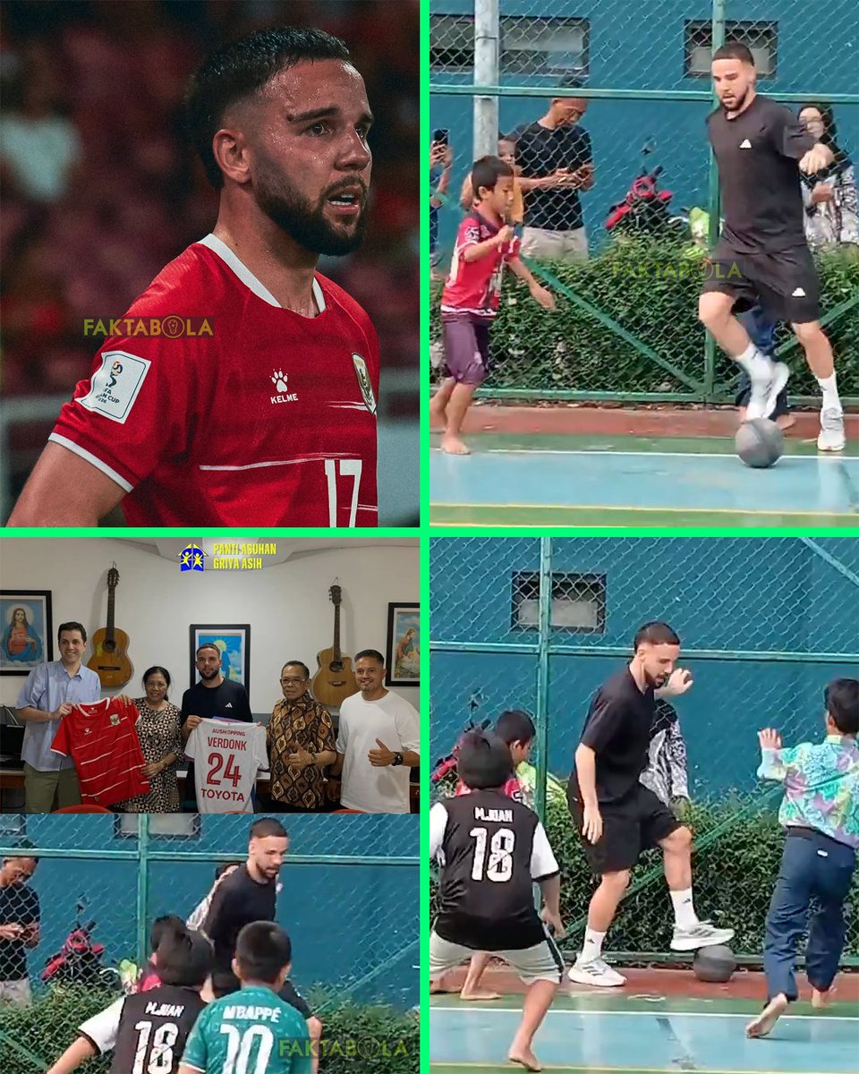 FaktaSepakbola's tweet photo. Kemarin main di FIFA Asean Cup, hari ini Calvin Verdonk mengunjungi panti asuhan. ❤️⚽️🇮🇩 https://t.co/9nK2GotiPs