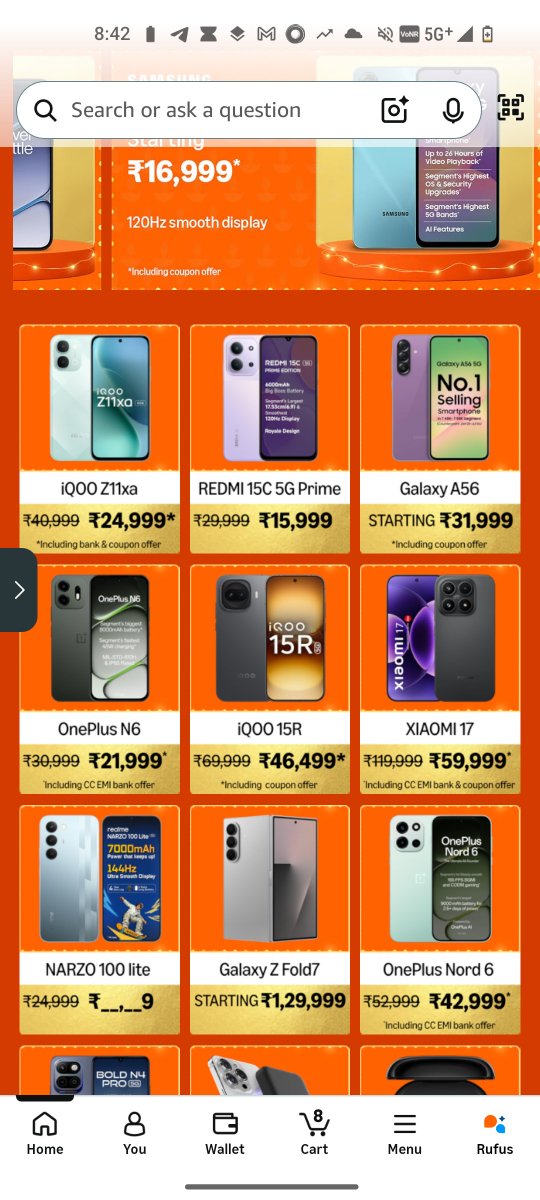 SURYA_66777's tweet photo. @saaaanjjjuuu But bro iQOO 15R is showing for ₹46499 https://t.co/RMI9SSiYsz