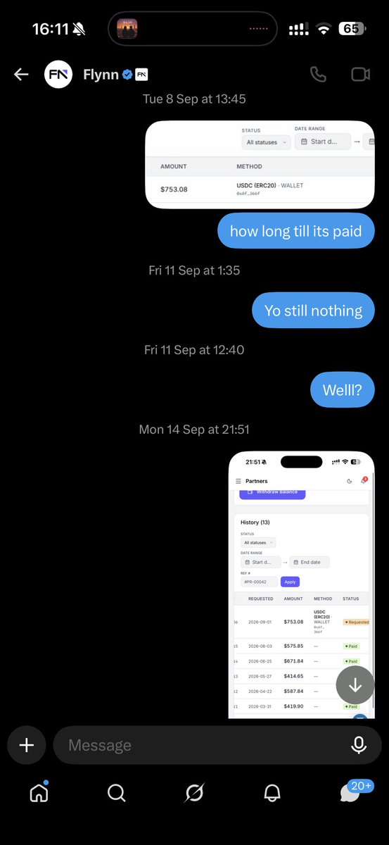 J3_Trades's tweet photo. Completely ignoring until they have paid is a poor excuse. 

Not a single response apart from the bot saying it will be sent by the end of the week..which it wasn’t 3x 

I’m sure many others are in this situation who actually depend on it thankfully I’m not. 

Poor experience @Flynnn_FN @FundedNext