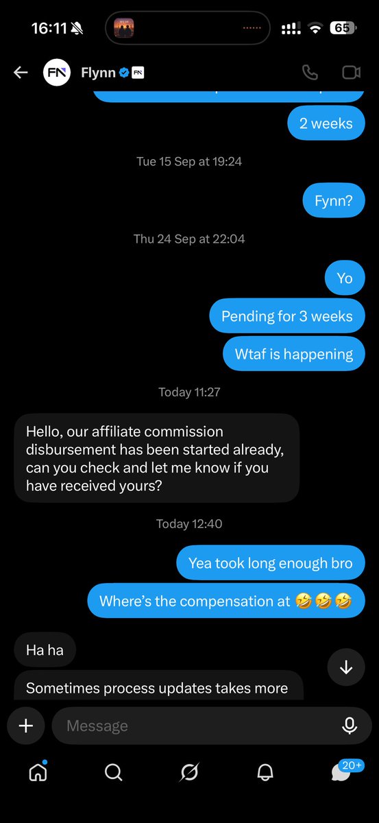 J3_Trades's tweet photo. Completely ignoring until they have paid is a poor excuse. 

Not a single response apart from the bot saying it will be sent by the end of the week..which it wasn’t 3x 

I’m sure many others are in this situation who actually depend on it thankfully I’m not. 

Poor experience @Flynnn_FN @FundedNext