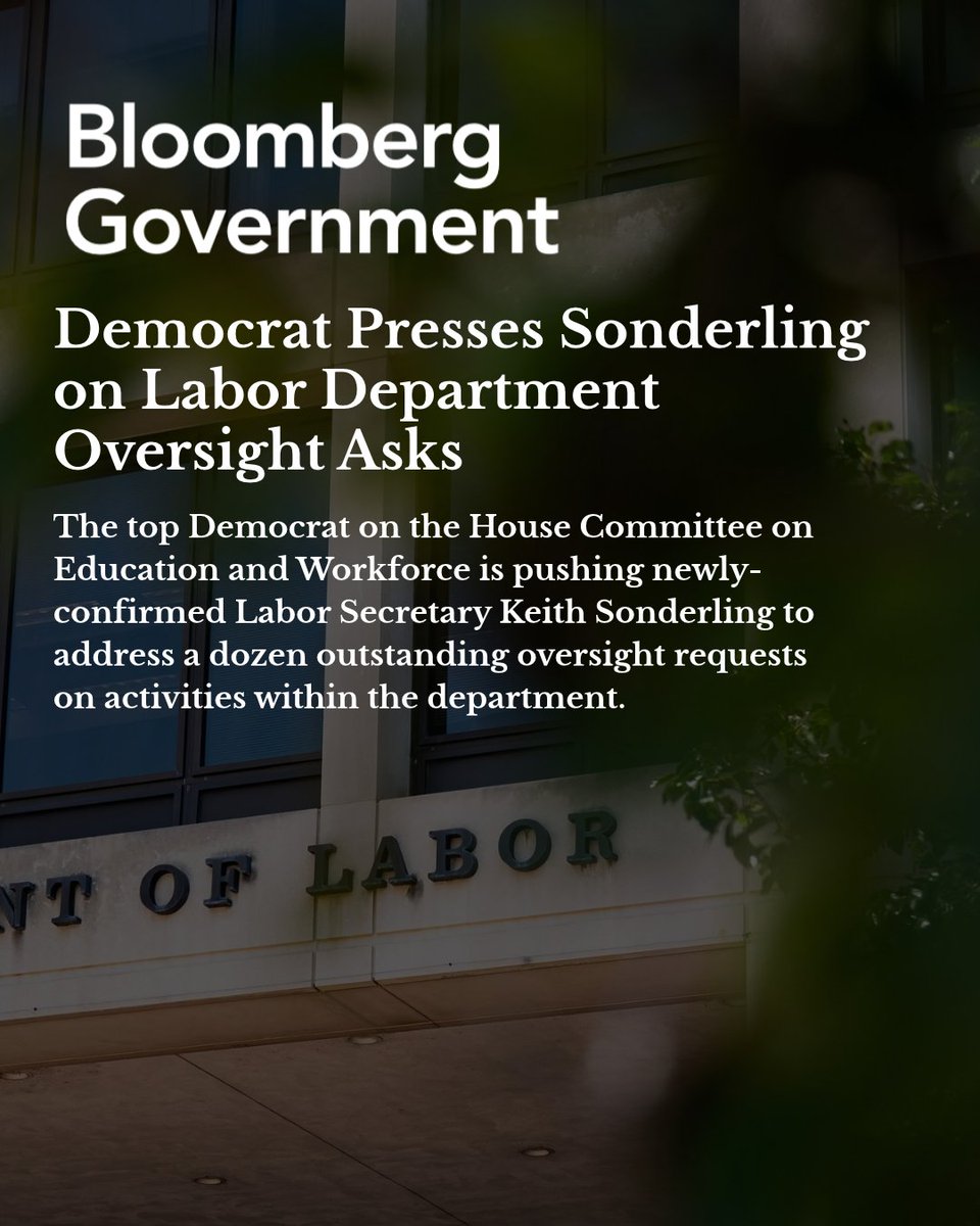 EdWorkforceDems's tweet photo. As the new Secretary of Labor, Sonderling must finally comply with all our oversight requests.

Answering to the American people is part of the job, and Ranking Member @BobbyScott will continue to demand cooperation with our investigations. https://t.co/JoYWd1Ca2Z