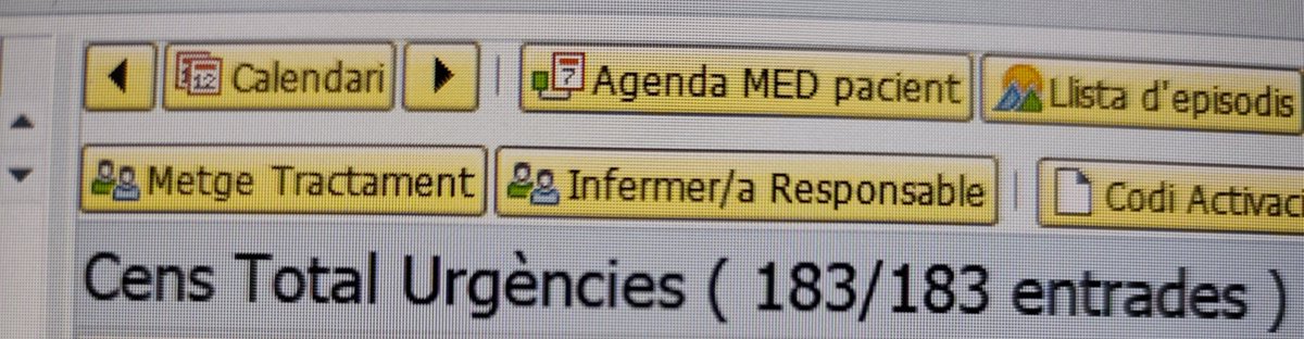 UrgenPSMar's tweet photo. 02/10/2026
183 pacients a Urgències de l'Hospital del Mar de Barcelona 
45 superen les 24 hores, dels quals 7 superen els 80 anys 
El més antic supera les 102 hores, té 81 anys https://t.co/umnuOvkPDC