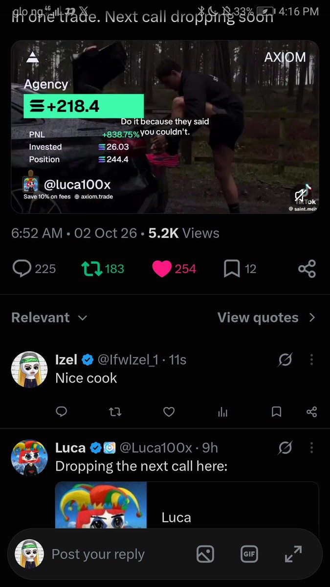 IfwIzel_1's tweet photo. @thisisseunn @Luca100x Thanks big seun GZJLpzrjQryaMwuX7SCM38FYVWffdTyHrV2W4urT6mPZ https://t.co/12vUjok4UV