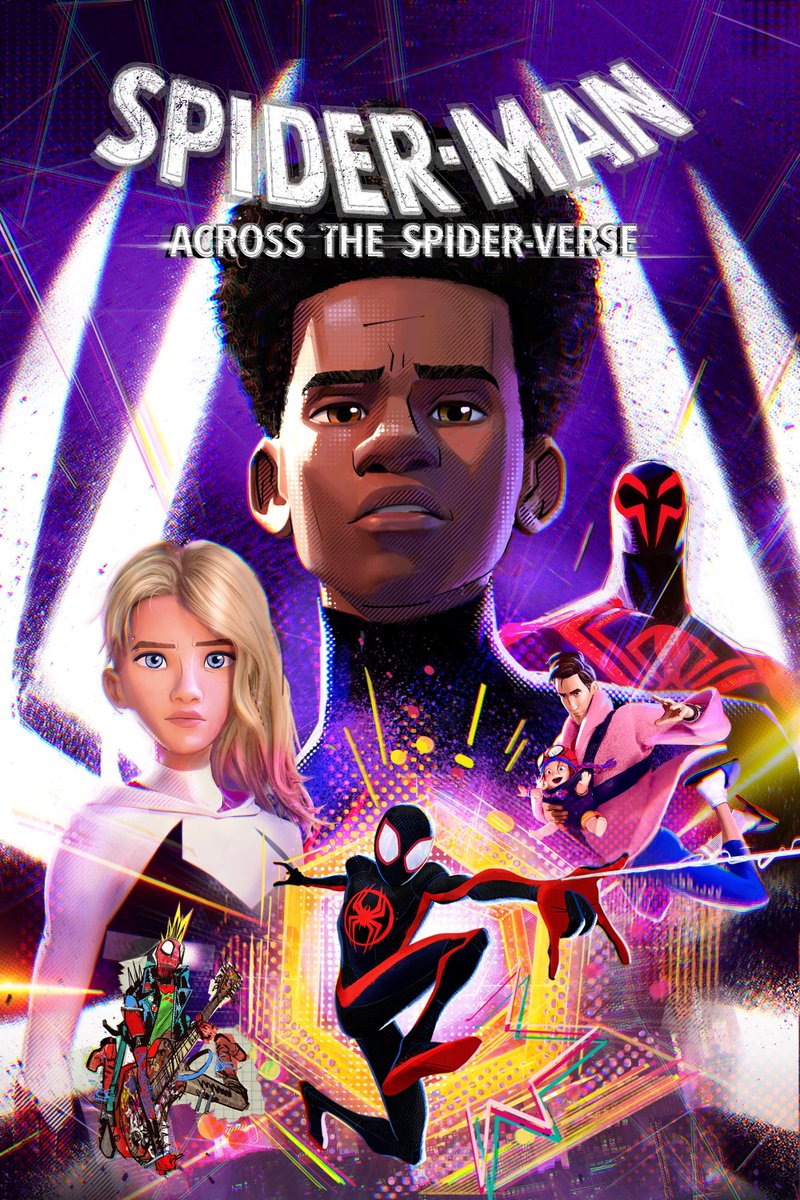 willcoyner's tweet photo. Two new Spiderverse posters I helped create for the digital Spiderman movie bundle, released earlier this year. #spidermanacrossthespiderverse #spidermanintothespiderverse @sonyanimation @sonypictures #digitalart #poster https://t.co/48xKAmb2cY
