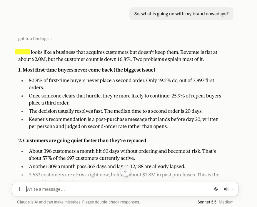 Naggarx2's tweet photo. I love playing around with the MCP and making up scenarios for Claude to roast me as if I’m the brand founder 😂 https://t.co/rVtcaDD8W5