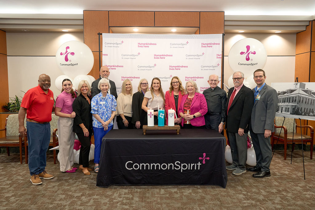 cshbrazosvalley's tweet photo. Yesterday, we held a special ceremony at our Bryan Hospital to bless our new name: St. Joseph Health is now CommonSpirit.

While our name has changed, our dedication to the health and well-being of the Brazos Valley remains stronger than ever. 

#CommonSpiritBrazosValley https://t.co/NLwfwZ3yQH