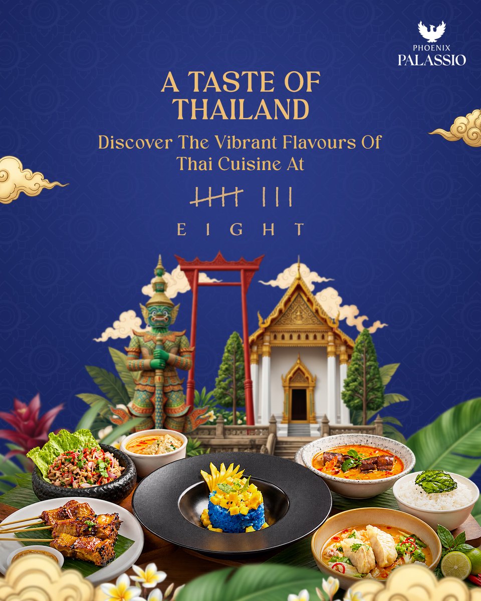 PhoenixPalassio's tweet photo. Take your taste buds on a Thai adventure! ​

Dive into the vibrant world of Thai cuisine at Eight, with fragrant herbs, zesty flavours, aromatic spices and deliciously crafted dishes that bring the essence of Thailand to your plate. 🍜🥢 https://t.co/ZVGLzHYSda