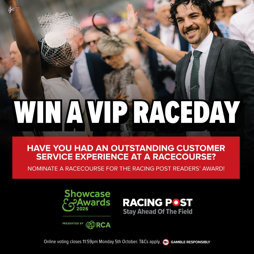 RCAShowcase's tweet photo. Which racecourse provides the best experience? 

We've teamed up with @RacingPost to find out. Vote in the Racing Post Readers' Award today and you could win a one year subscription to Racing Post+ Ultimate!  

Vote here: https://t.co/rKetDHIa32 https://t.co/A38q5dJv3t