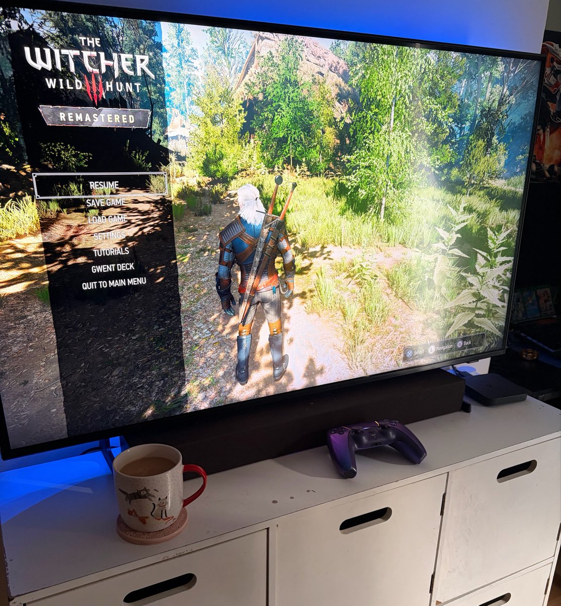 ElseWiseGaming's tweet photo. Feeling a bit better today after being full of cold/flu so picked up The Witcher for a bit. I was so excited for this game but haven’t really played it since the remaster. Hopefully I can get a few hours in today. 💙 https://t.co/pOyG2AnDj8