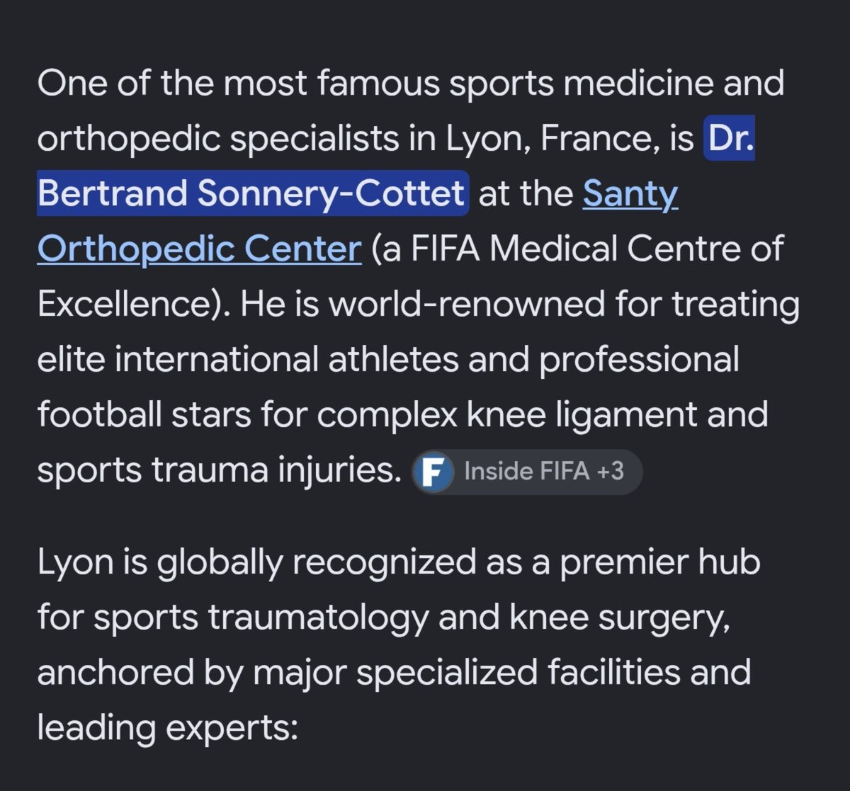 YeKregistration's tweet photo. @jannik_files He's there to see Dr. Bertrand Sonnery-Cottet, specialist in knee surgeries. https://t.co/JBkcEDu79I