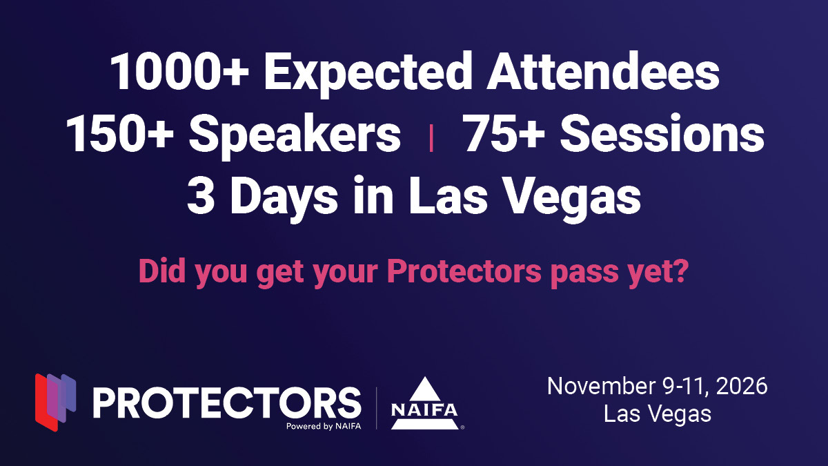 NAIFA's tweet photo. The numbers speak for themselves. Protectors, powered by NAIFA, will bring together more than 1,000 expected attendees and 150+ speakers across 75+ sessions for three days in Las Vegas. Don’t miss your opportunity to be there: https://t.co/vpD7hGOqro https://t.co/06iTnzAQBO