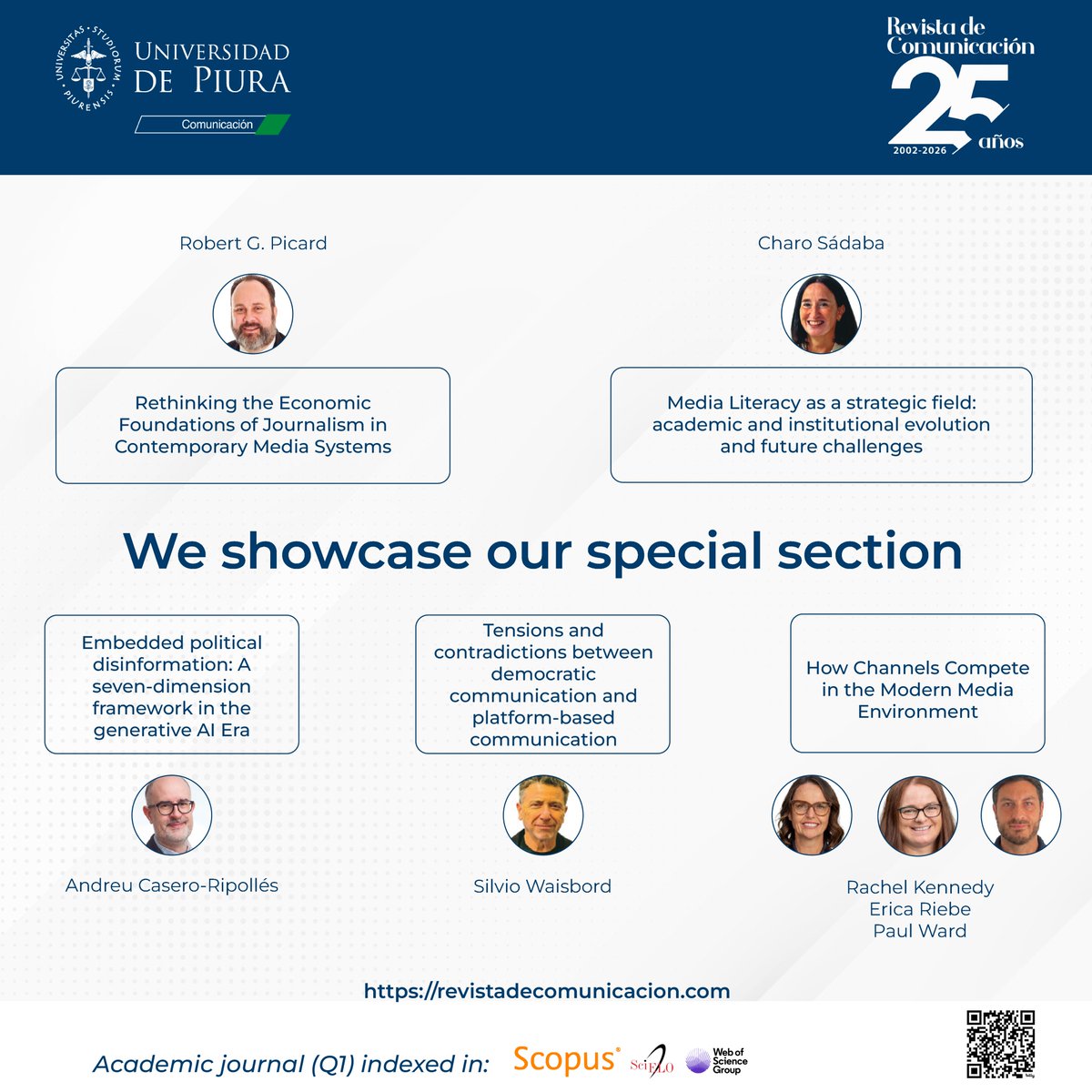 RevComUdep's tweet photo. The studies analyze topics in journalism, political communication, advertising, and audiovisual communication, with AI serving as a cross-cutting theme throughout each area.  

🌎The authors represent 29 universities across Argentina, Australia, Brazil, and the other countries. https://t.co/zyBPLBjbsX