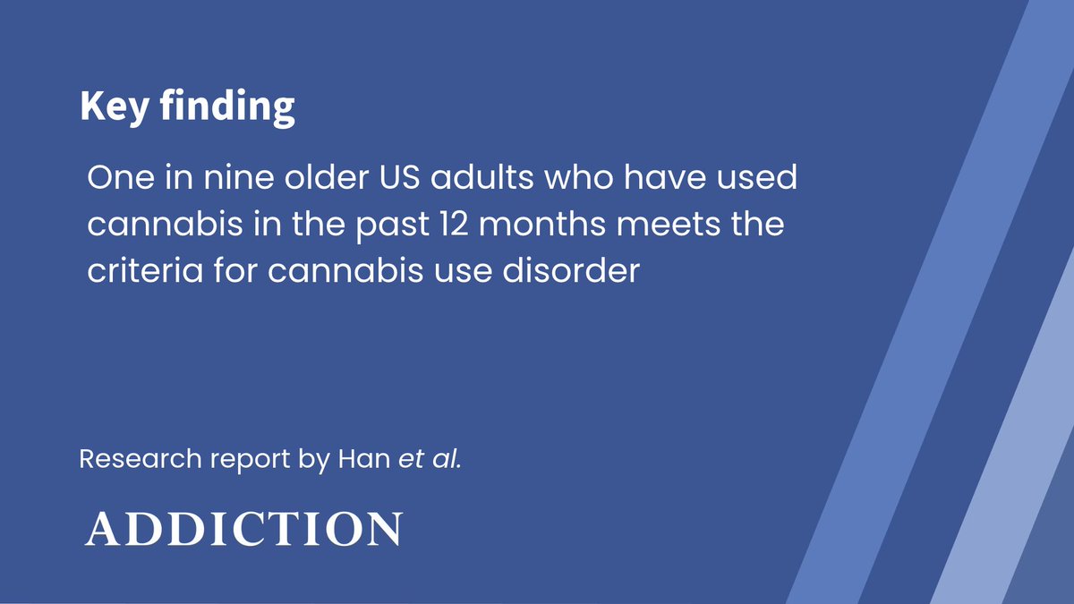 AddictionJrnl's tweet photo. Cannabis use and cannabis use disorder among older adults in the USA https://t.co/DnDipWWjuP https://t.co/RdQLGJUglm
