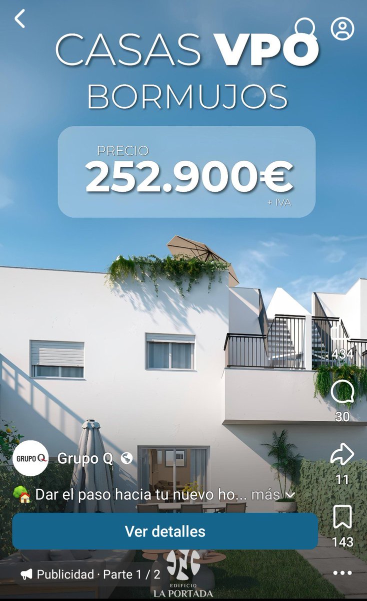 13mescribano's tweet photo. Que el presidente del gobierno andaluz, @JuanMa_Moreno diga que la vivienda necesita más gestión, y no haya ninguna reacción del pueblo andaluz, revela lo enferma que está la sociedad.

¿A esto denomina gestión Moreno Bonilla? ¿Viviendas de VPO a más de 250.000 euros fuera de las capitales, o en barrios marginales como Su Eminencia en Sevilla?

Y, para colmo, el PIB Per Cápita de Andalucía es el más bajo de España, junto a Ceuta y Melilla. 
⬇️