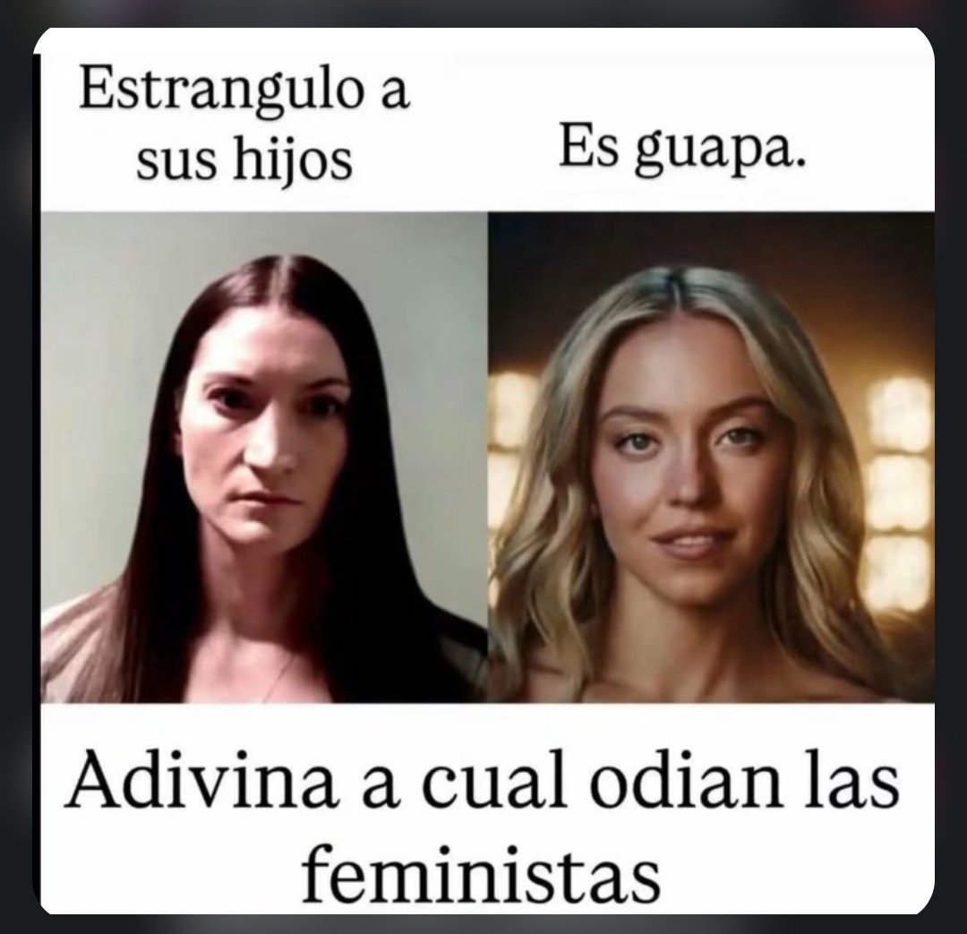 DDHPorIgualdad's tweet photo. A la izquierda Lindsay Clancy.
A la derecha Sydney Sweeney. 

El feminismo odia al hombre y a los hijos y a mujeres bellas. Es un movimiento nacido del odio. https://t.co/RfNTSmtCDU