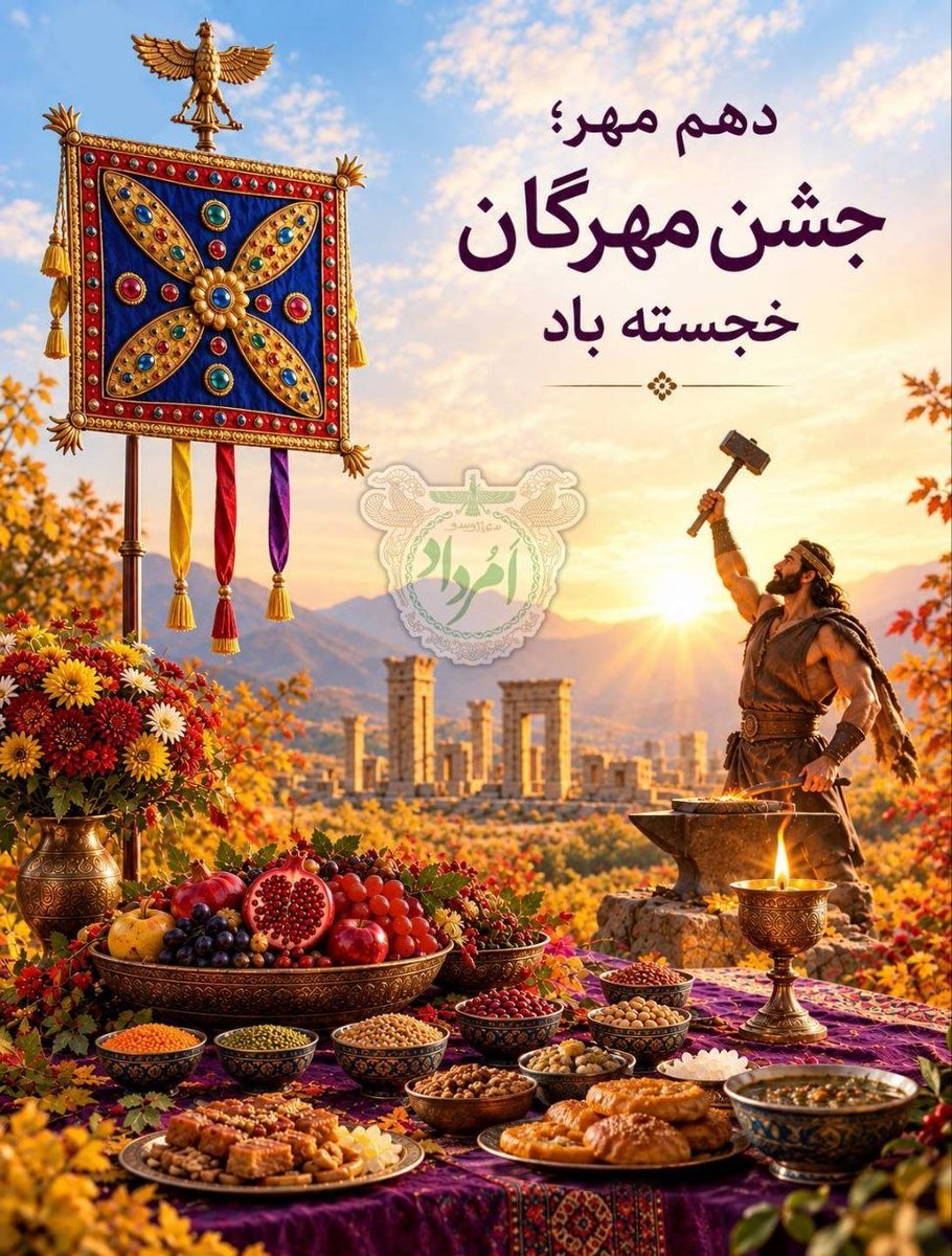 TirdadHM's tweet photo. @PahlaviReza زِ ما بادْ بَرْ شااهِ ایرانْ دورودْ
دورودْ بَرْ فِرِیْدونْ شااهِ پَهْلَوی فَرْمانْدِیْ سِپاهِ رُشَنایی
زَمانِ رَسْتاخیزِ ااریانْ وَ شاهَنْشاهیِ هُمایونیِ رُشَنایی فَرا رِسیدِ
بَرْاَفْراشْتِ بادْ دِرَفْشِ کَویانْ
جَشْنِ مِهْرِگانْ خُجَسْتِ بادْ
پایَنْدِ ایرانْ
 👑 جااویدْ شااهْ 👑 https://t.co/IelzaPEONe