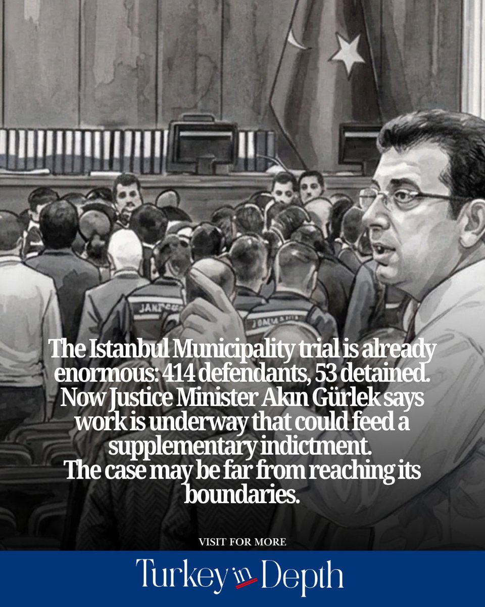 TurkeyInDepth2's tweet photo. “I heard.”
“Who did you hear it from?”
“I don’t remember.”
An exchange in the Istanbul Municipality trial captures one of the defense’s central challenges to testimony in the case.
Inside day 91 of the proceedings:
🔗 https://t.co/ALbNY1Uzu5 https://t.co/Y6xt1yOgOO