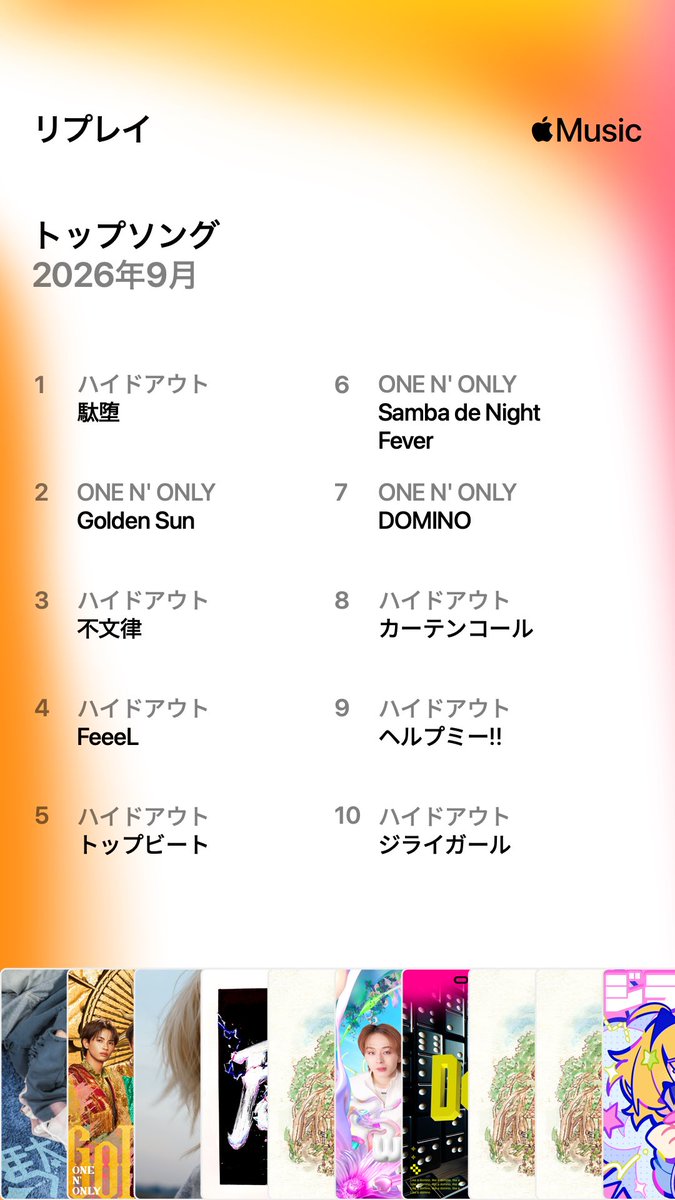 __krm__07_'s tweet photo. 9月🍁
いつも通り1位はハイドアウト❕✨
EBiDAN（特にワンエン）にハマったのが分かりやすいですね( *¯ ꒳¯*)ﾆﾔﾆﾔ
駄堕とゴルサン聴きすぎでやばい^ᵕ^ https://t.co/AWAJSmN2ii