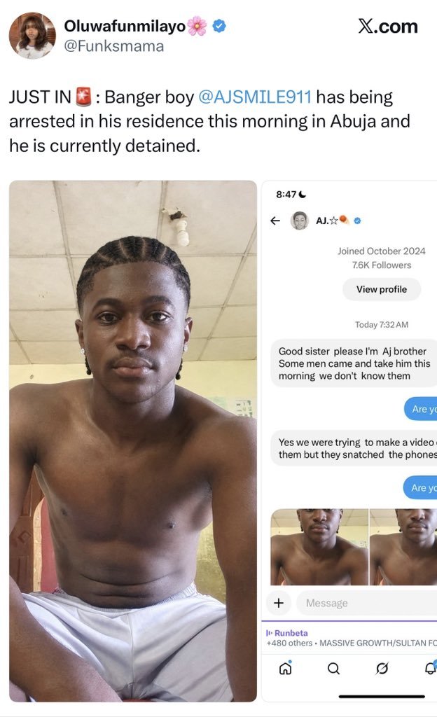 kaaTruthsUpdate's tweet photo. Another stupid twitter Banger Boy has reportedly been arrested days after accusing Don Jazzy of impregnating Ayra Starr’s mother.

Deriko is yet to be released for accusing Tony Elumelu's wife of sleeping with Chike.

One of them will land in jail. May God have mercy on them https://t.co/7sCZ3d4qNm