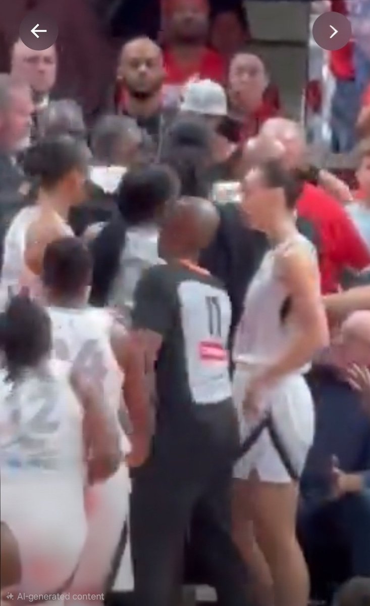 KhanAsparuh's tweet photo. @hartattack05 @rachelle_morris @WNBA I did watch the video. Question is where the first row of seating begins? And, she was not alone. https://t.co/BwwNkpp0Kd