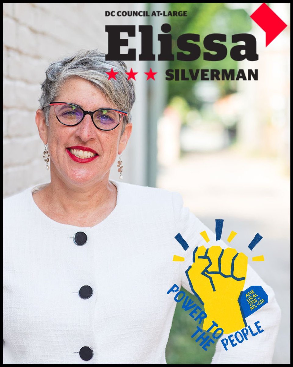 tweetelissa's tweet photo. I’m grateful to have the union that represents DC and federal workers stand with me in the November 3 election. Thank you for your endorsement and trust @AFGENational 
Remember to rank me 1st on your ballot https://t.co/Wbz37GNzfd