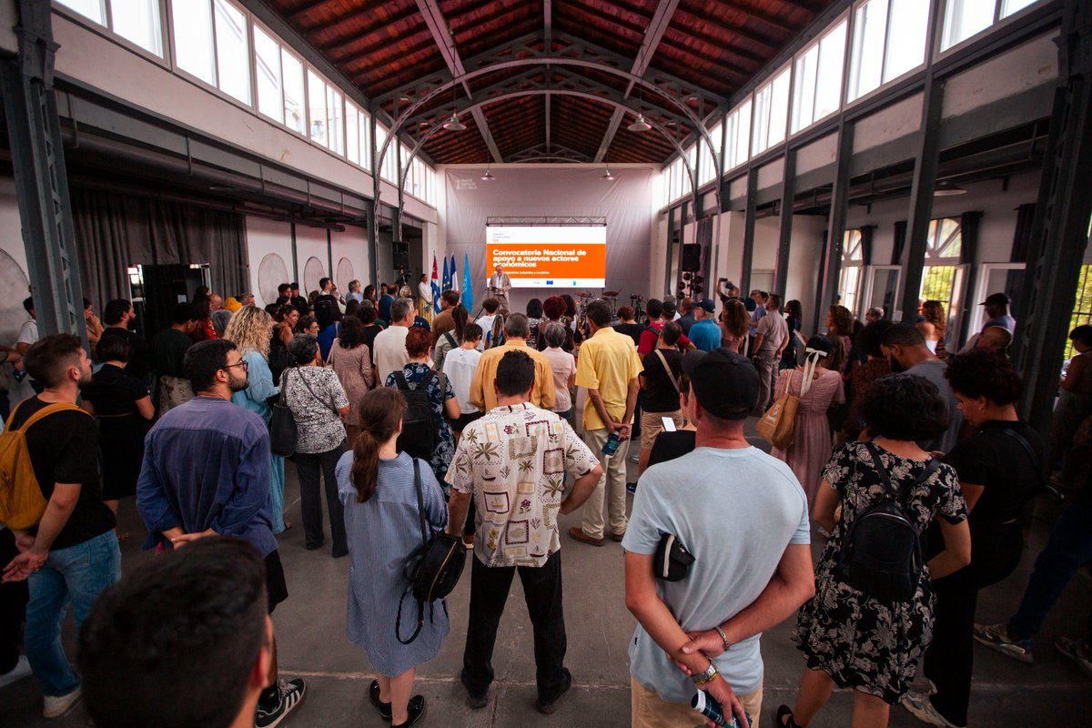 PNUDCuba's tweet photo. Actores económicos de las industrias culturales y creativas, representantes de la cooperación internacional, instituciones nacionales y otras organizaciones participaron en espacio de diálogo sobre la convocatoria del proyecto NAE, dirigida a impulsar este ámbito en el país. https://t.co/X7KcBDtdt6