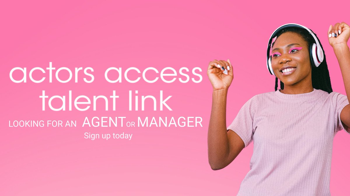 ActorsAccess's tweet photo. Find Talent Representation fit for you! Sign up for Talent Link through your Actors Access account at https://t.co/zmNj71jUPK https://t.co/VvOEUWMe7v