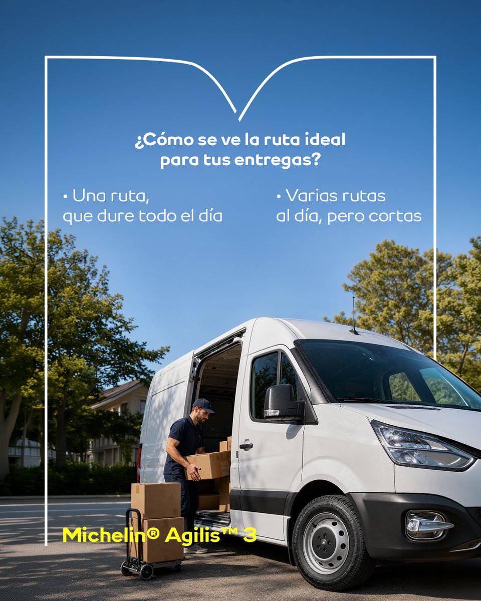 MichelinMEX's tweet photo. Si te dedicas a las entregas, seguro ya tienes tu ritmo bien definido. ¿Cómo prefieres armar tu jornada?

Las Michelin® Agilis™ 3 te ofrecen resistencia kilométrica para tu vehículo utilitario.

#MichelinContigo #MICHELIN #MICHELINUrbanMobility #Agilis3 https://t.co/5gKuOHTmCM