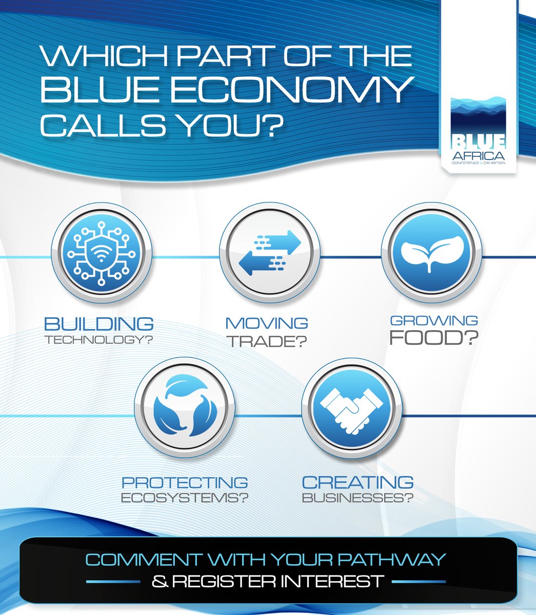 blueafricaconex's tweet photo. WHICH PART OF THE BLUE ECONOMY CALLS YOU?
Tell us in the comments. We will use your answers to build the next visitor content series.
BACE 2027: #FROMSEATOSCALE
Maritime Power. Connected Economies. Shared Value.
Comment with your pathway and register interest.
#BACE https://t.co/NEbJfZ48R2