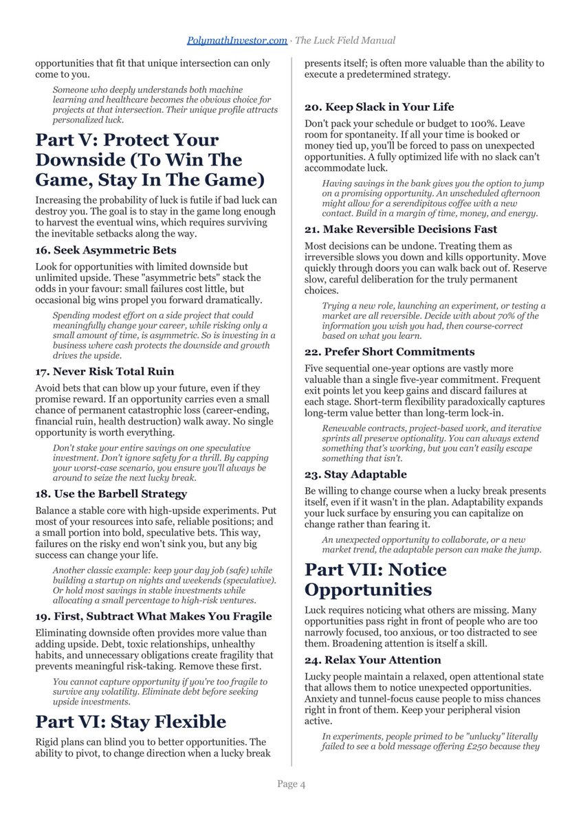 polymathinvest1's tweet photo. A short manual on how to systematically increase your exposure to opportunity. 
(1/2)