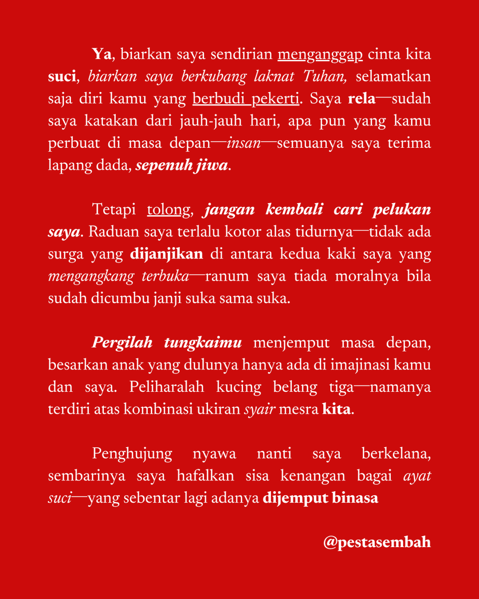 pestasembah's tweet photo. saya lepas pergi harapan kita untuk kawin lari. https://t.co/IusAcPWu4s