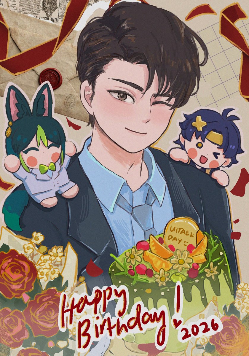 _SoRae's tweet photo. 의택님 생일 축하드려요🥳💚💛
Happiest birthday to @Dw10Justice 🎂

Thank you for being born and being reason of my daily happiness💌Congratulations for birthday cafe event too, I love the theme so I tried to make fanart based on it. Have a great time!!🥳🎂🎂 https://t.co/IuZzNpgab8