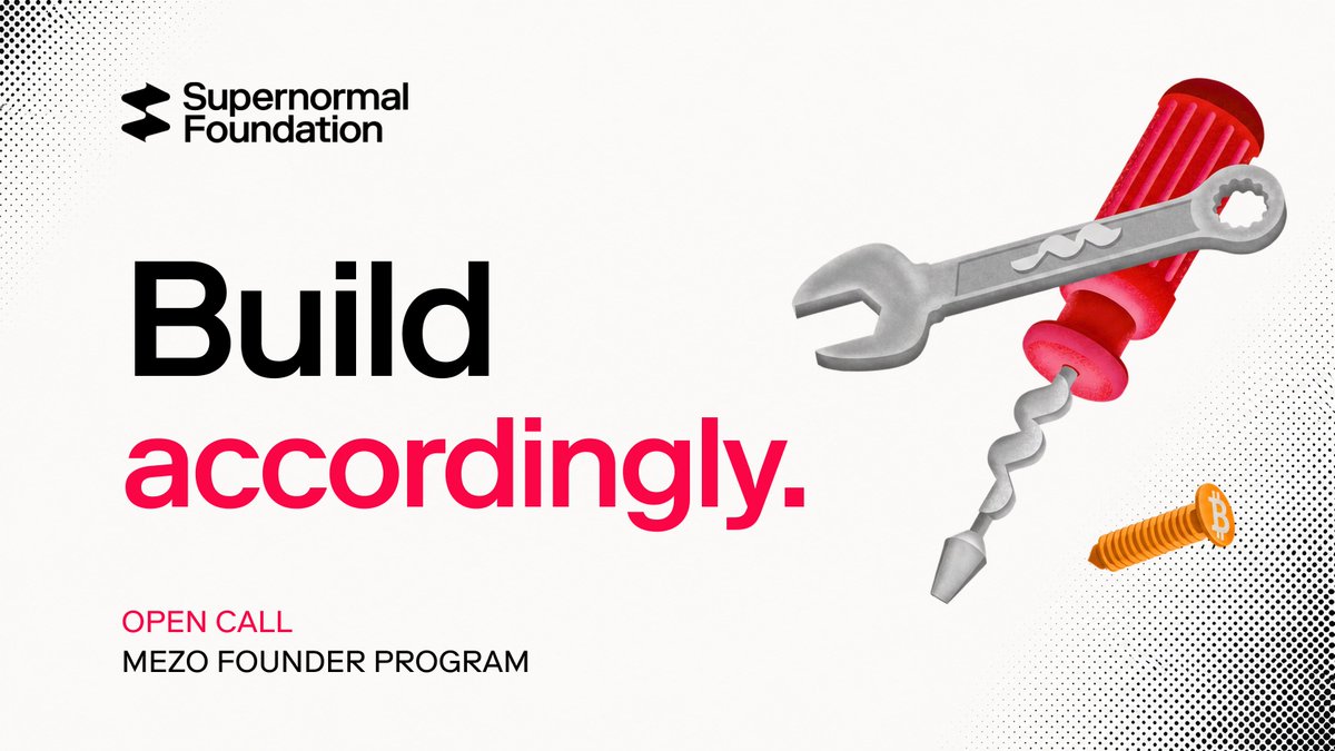 SupernormalFDN's tweet photo. No one wants to spend their BTC.

Build accordingly.

The Mezo Founder Program is an open call for teams bringing working products to @MezoNetwork and putting MUSD and MEZO to use.

Here’s what we’re looking for 🧵 https://t.co/j0hteXHNEK