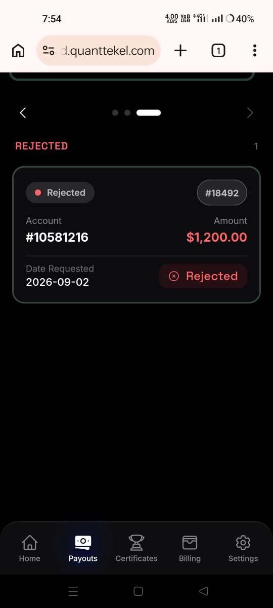 frodo_AlgoForex's tweet photo. Guys @qtfunded This Propfirm Scammed Me. I Lost my Savings it's a 100K account. I Tried To Contact Them They Blocked all their Services. Can any Propfirm give me chance thanks 🙏 I need to overcome from this  @fundingpips @Khldfx @DumbMoneyHunter @BrightFunded @FTmarketslive https://t.co/WkxQBf9l2F