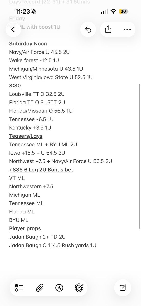 Hawl_SI's tweet photo. CFB WEEK 5 IS HERE

If you are looking for something to pay for your drinks on Saturday here it is

We are up over 90 units on CFB so far this season

Like and comment if you are tailing 
#CFB #CFBBestbets #Locks https://t.co/gZAR3RFxGF