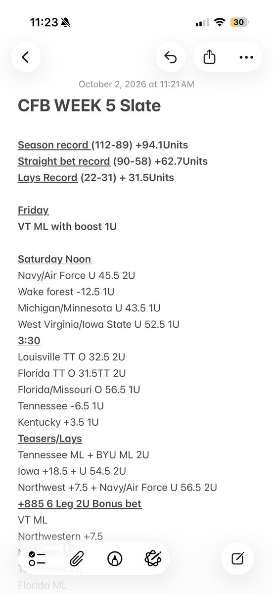 Hawl_SI's tweet photo. CFB WEEK 5 IS HERE

If you are looking for something to pay for your drinks on Saturday here it is

We are up over 90 units on CFB so far this season

Like and comment if you are tailing 
#CFB #CFBBestbets #Locks https://t.co/gZAR3RFxGF