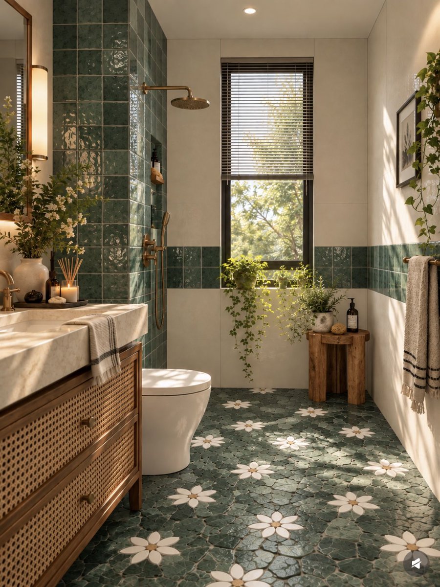 CelesteRin1411's tweet photo. Totally obsessed with this "breathing" bathroom vibe lately. https://t.co/dd6McSRTYI
