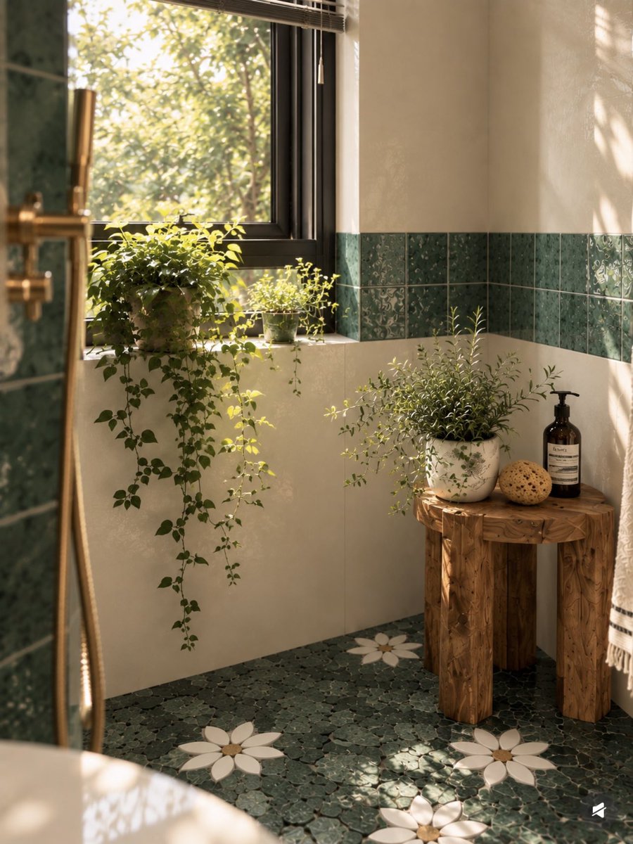 CelesteRin1411's tweet photo. Totally obsessed with this "breathing" bathroom vibe lately. https://t.co/dd6McSRTYI