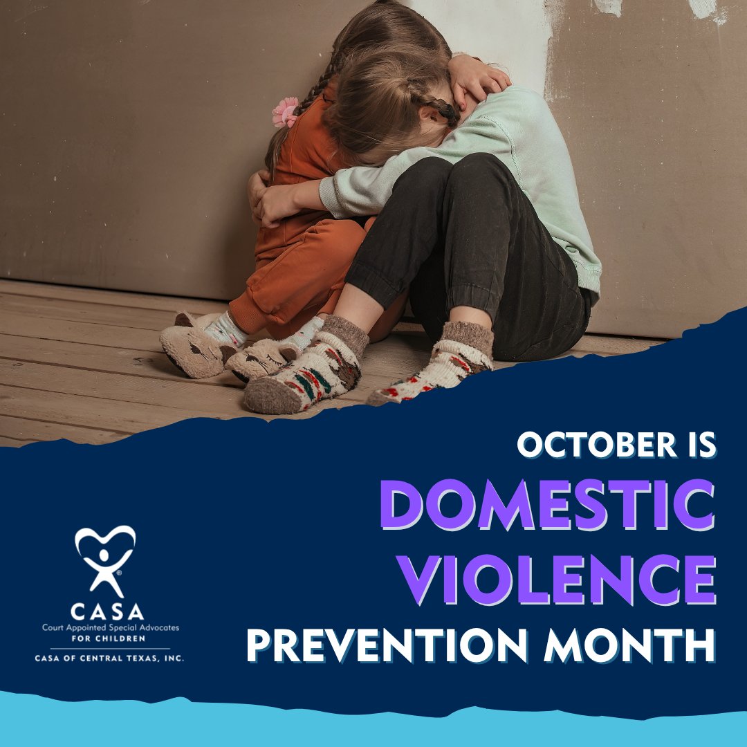 CASACenTex's tweet photo. 32% of the children served by CASA of Central Texas last year had domestic violence as a factor in their case.

By spreading awareness, supporting survivors, and standing against abuse, we can create a world where everyone feels safe and respected 💜#domesticviolenceawareness https://t.co/8whYLFfIIY